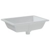 Évier de salle de bain blanc rectangulaire céramique 