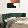 Tête de lit avec oreilles Vert foncé 147x23x78/88 cm Velours 