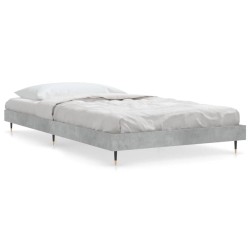Cadre de lit sans matelas gris béton 90x190 cm 