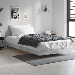 Cadre de lit sans matelas gris béton 90x190 cm 