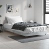 Cadre de lit sans matelas gris béton 90x190 cm 