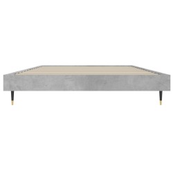 Cadre de lit sans matelas gris béton 90x190 cm 