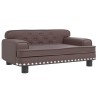 Lit pour chien marron 70x45x30 cm similicuir 