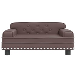 Lit pour chien marron 70x45x30 cm similicuir 