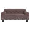Lit pour chien marron 70x45x30 cm similicuir 
