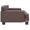 Lit pour chien marron 70x45x30 cm similicuir 