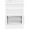 Tables basses 3 pcs blanc brillant bois d'ingénierie 