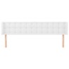 Tête de lit avec oreilles Blanc 163x16x78/88 cm Similicuir 