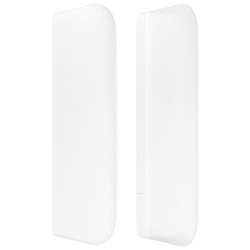 Tête de lit avec oreilles Blanc 163x16x78/88 cm Similicuir 