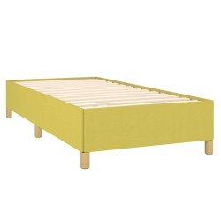 Cadre de lit sans matelas vert 90x190 cm tissu 