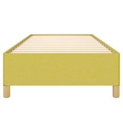 Cadre de lit sans matelas vert 90x190 cm tissu 