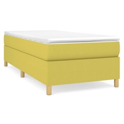 Cadre de lit sans matelas vert 90x190 cm tissu 