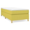 Cadre de lit sans matelas vert 90x190 cm tissu 