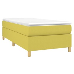 Cadre de lit sans matelas vert 90x190 cm tissu 