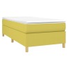 Cadre de lit sans matelas vert 90x190 cm tissu 