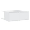 Table basse blanc 80x80x31 cm bois d'ingénierie 