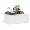 Table basse blanc 80x80x31 cm bois d'ingénierie 