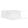 Table basse blanc 80x80x31 cm bois d'ingénierie 