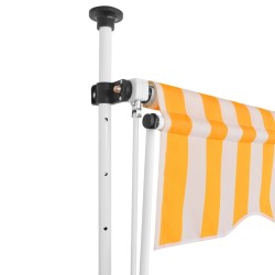 Auvent rétractable manuel 250 cm Rayures oranges et blanches 