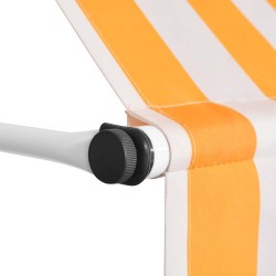 Auvent rétractable manuel 250 cm Rayures oranges et blanches 