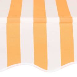 Auvent rétractable manuel 250 cm Rayures oranges et blanches 