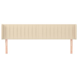 Tête de lit avec oreilles Crème 163x16x78/88 cm Tissu 