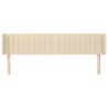 Tête de lit avec oreilles Crème 163x16x78/88 cm Tissu 