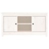 Meuble TV Blanc 103x36,5x52 cm Bois de pin massif 