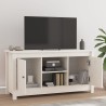 Meuble TV Blanc 103x36,5x52 cm Bois de pin massif 