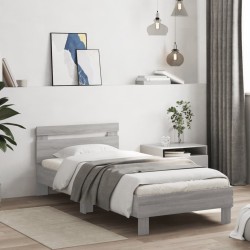 Cadre de lit sans matelas avec tête de lit 90x200 cm 