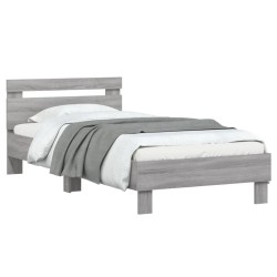 Cadre de lit sans matelas avec tête de lit 90x200 cm 