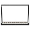 Cadre de lit pour enfant noir 80x160 cm bois de pin massif 