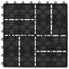 Carreaux de terrasse 22 pcs 30 x 30 cm 2 m² WPC Noir 
