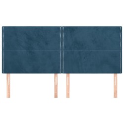 Têtes de lit 4 pcs Bleu foncé 100x5x78/88 cm Velours 