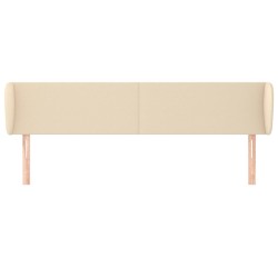Tête de lit avec oreilles Crème 203x23x78/88 cm Tissu 