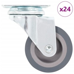 24 pcs Roulettes pivotantes 50 mm 
