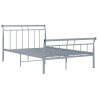 Cadre de lit sans matelas gris métal 120x200 cm 