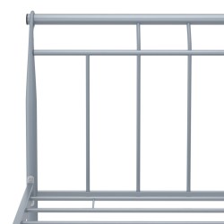 Cadre de lit sans matelas gris métal 120x200 cm 