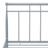 Cadre de lit sans matelas gris métal 120x200 cm 