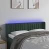 Tête de lit à LED Vert foncé 147x16x78/88 cm Velours 