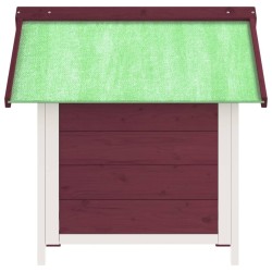 Chenil moka 65x65x61,5 cm bois de pin solide 