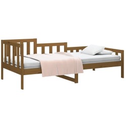 Lit de jour sans matelas marron miel 90x190 cm bois pin massif 