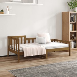 Lit de jour sans matelas marron miel 90x190 cm bois pin massif 