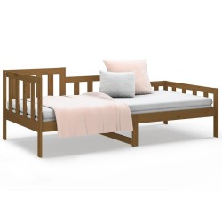Lit de jour sans matelas marron miel 90x190 cm bois pin massif 