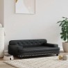 Lit pour chien noir 90x53x30 cm similicuir 