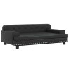 Lit pour chien noir 90x53x30 cm similicuir 