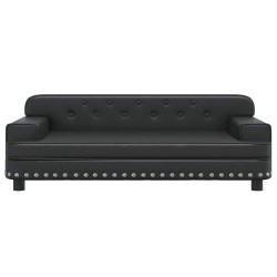 Lit pour chien noir 90x53x30 cm similicuir 