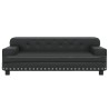 Lit pour chien noir 90x53x30 cm similicuir 