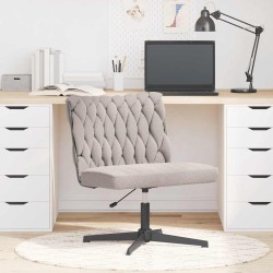 Chaise pivotante de bureau gris clair bouclé comme laine tissu 
