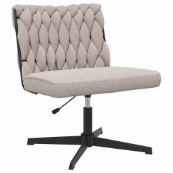 Chaise pivotante de bureau gris clair bouclé comme laine tissu 